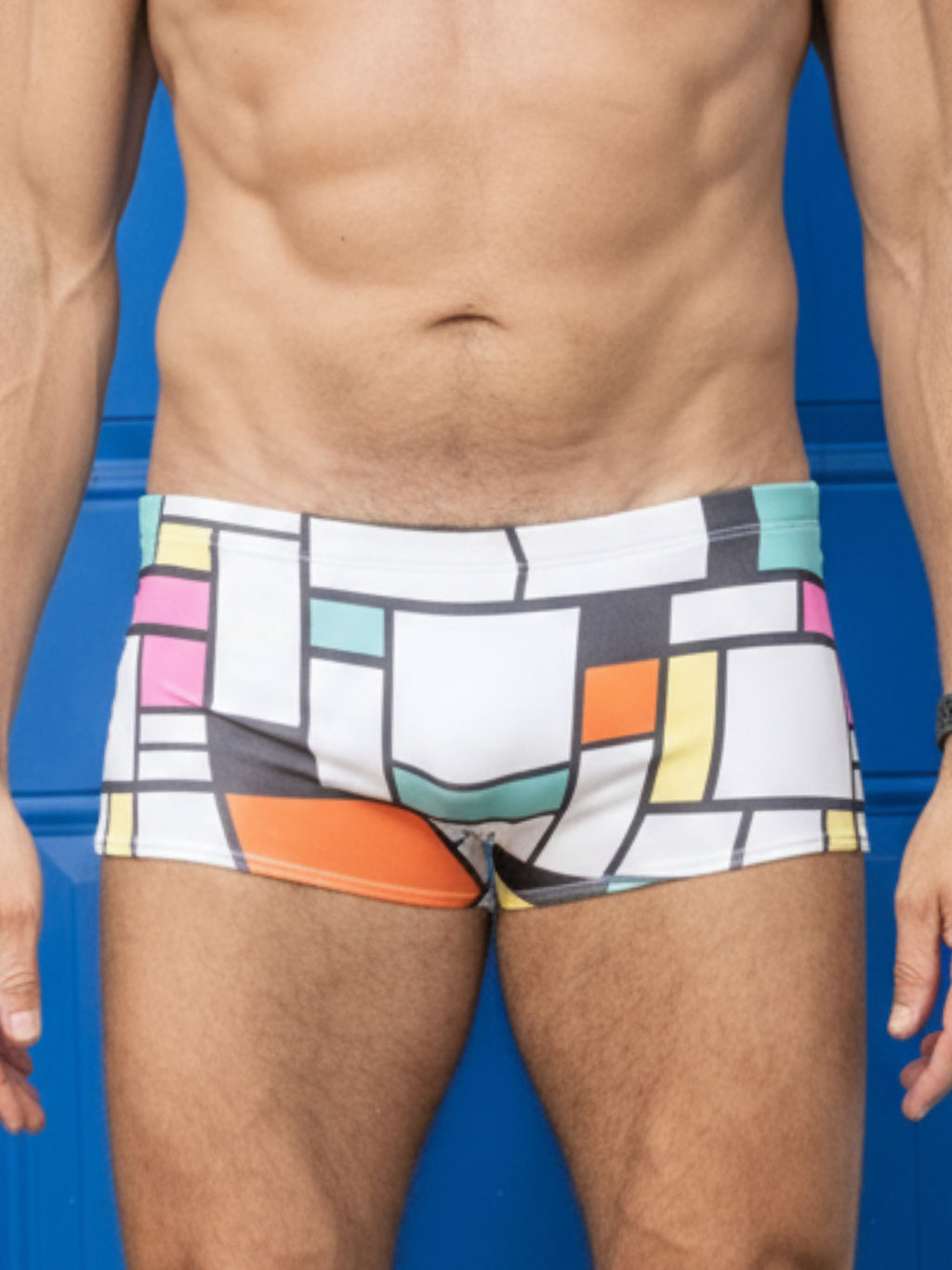 Billy Square Cut Suit - Mondrian Inspired