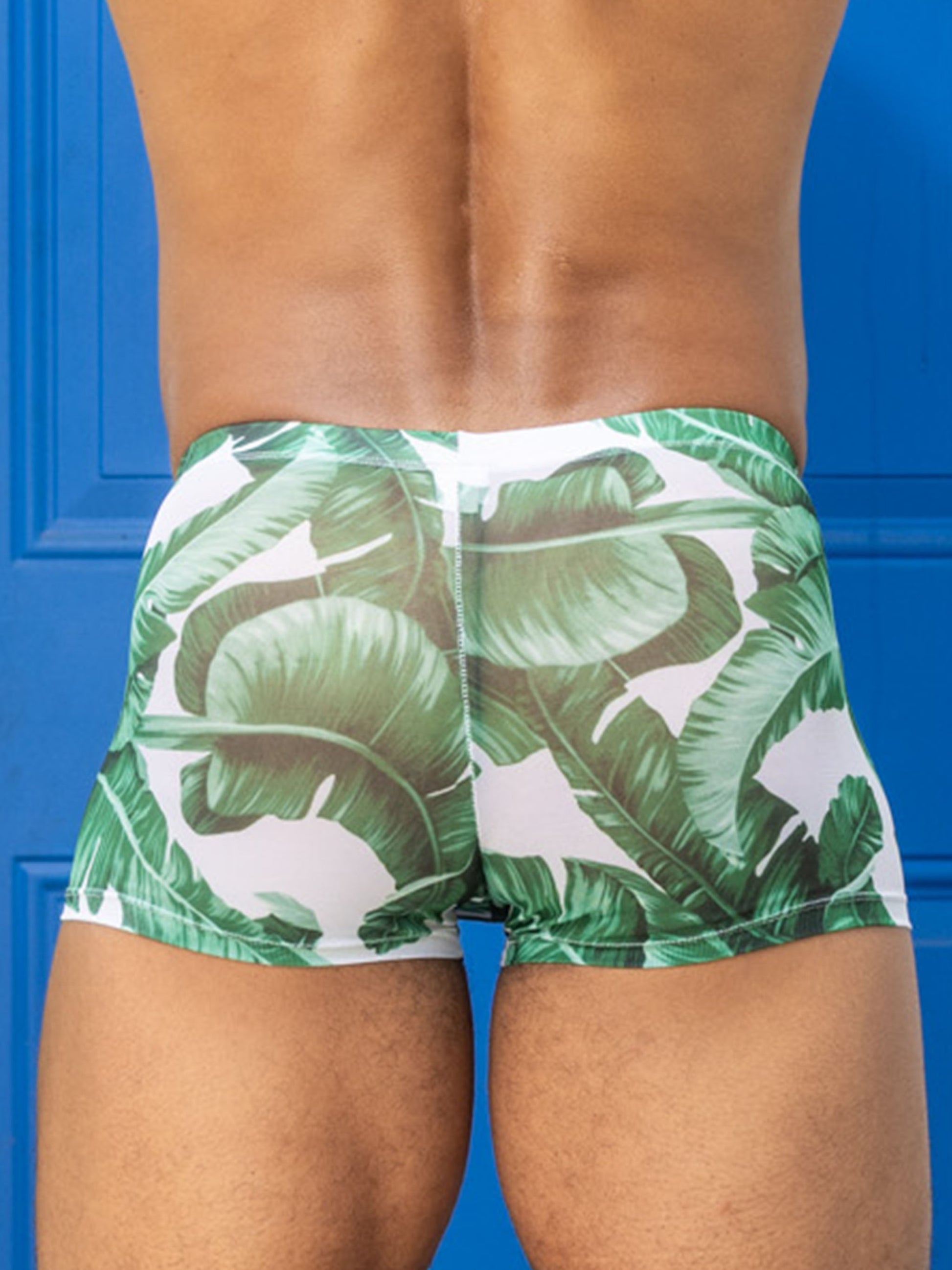 Chris Square Cut - Mesh Tropical Leaf