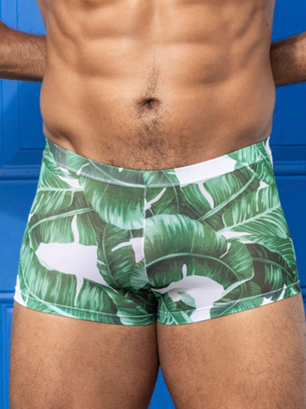 Chris Square Cut - Mesh Tropical Leaf
